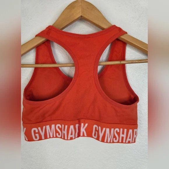 Gymshark Sports Bra with pads, Orange, Size small - Picture 2 of 5